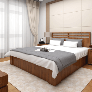 Wooden bed for bedrooms